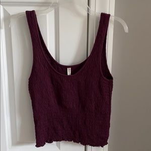 Aeropostale deep purple rippled tank top